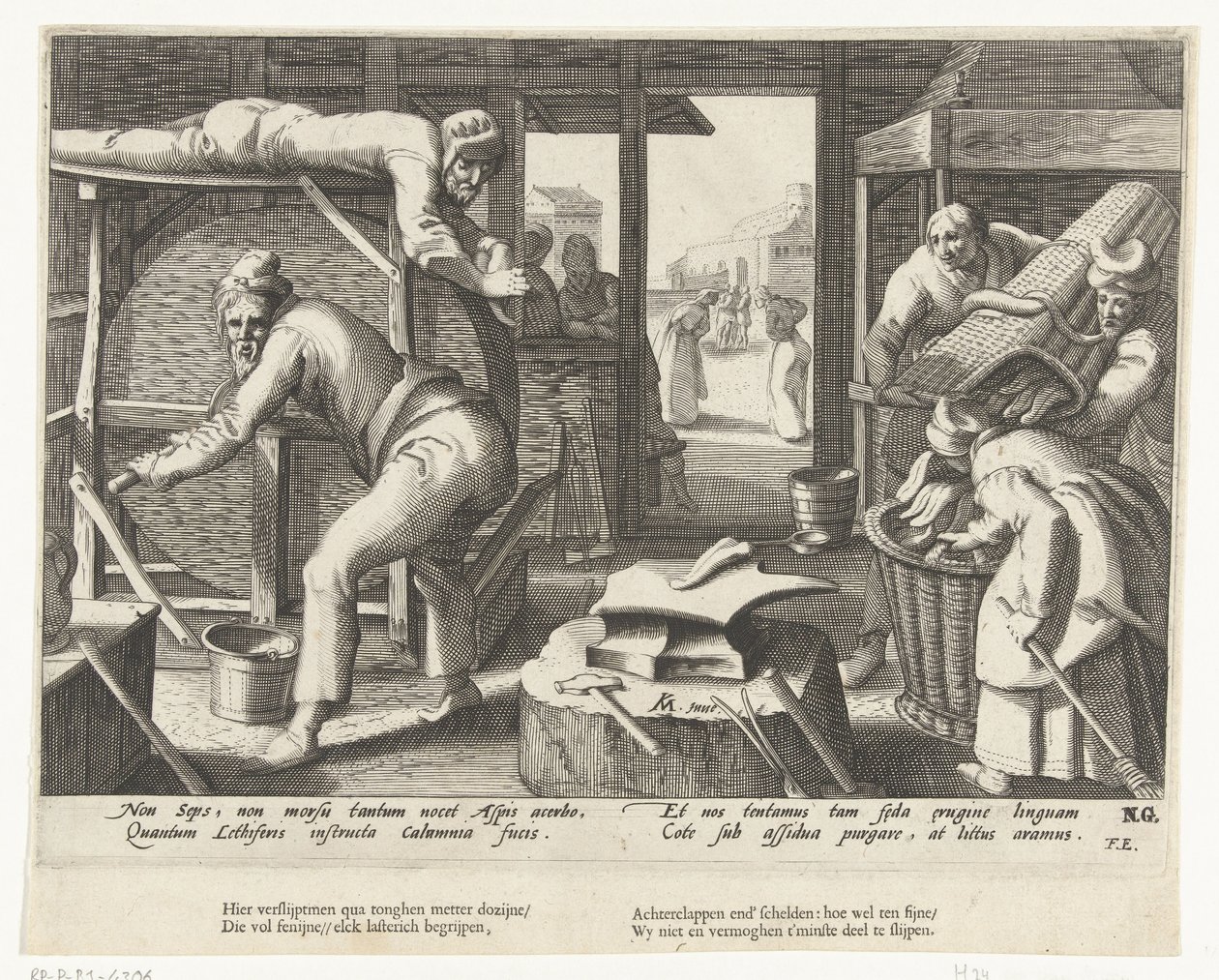 Tongenslijper door Hendrick Goltzius (attributed to workshop of)