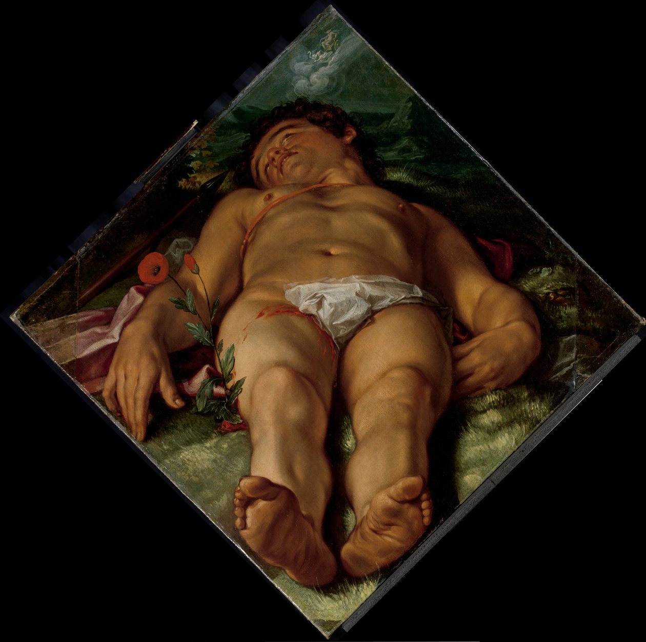 Stervende Adonis door Hendrick Goltzius