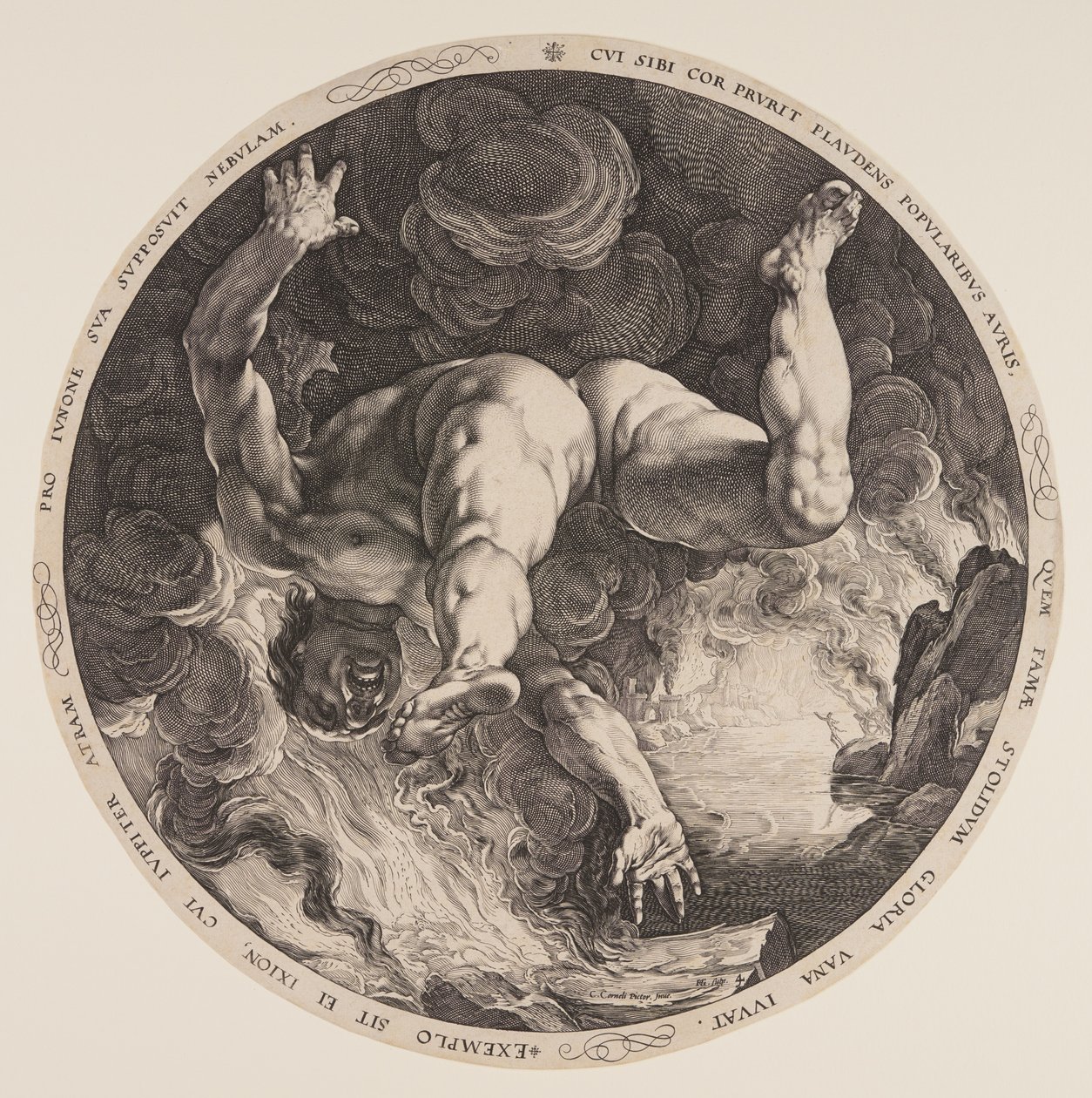Ixion, uit De vier schandknapen door Hendrick Goltzius
