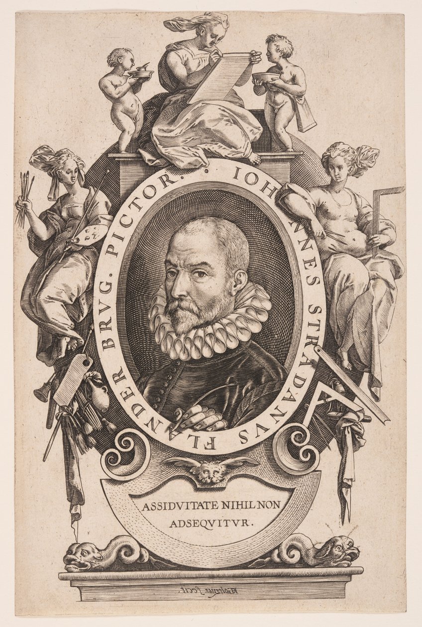 John Stradanus door Hendrick Goltzius