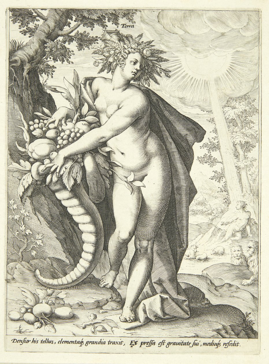 Aarde (Terra) door Hendrick Goltzius