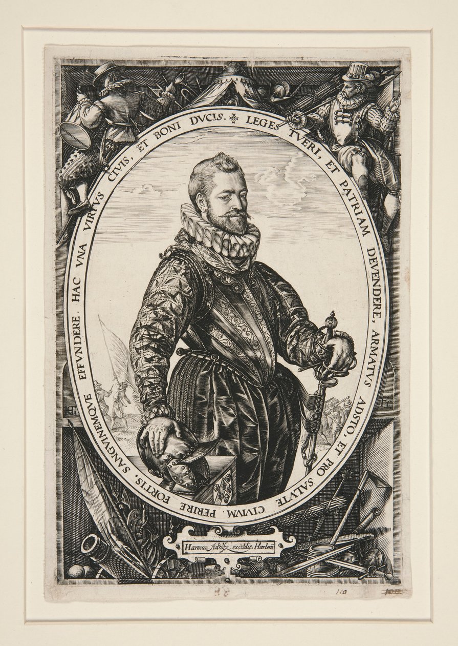 Portret van Jacques de la Faille door Hendrick Goltzius