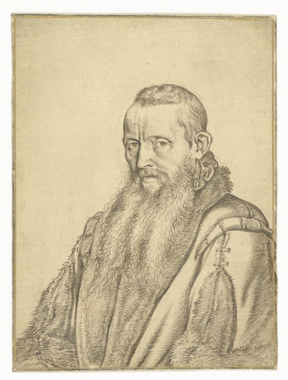 Portret van een theoloog door Hendrick Goltzius