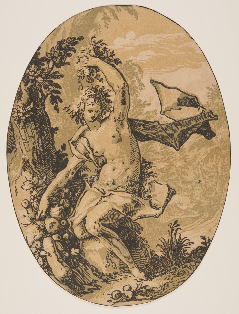 Proserpine, van De godheden door Hendrick Goltzius