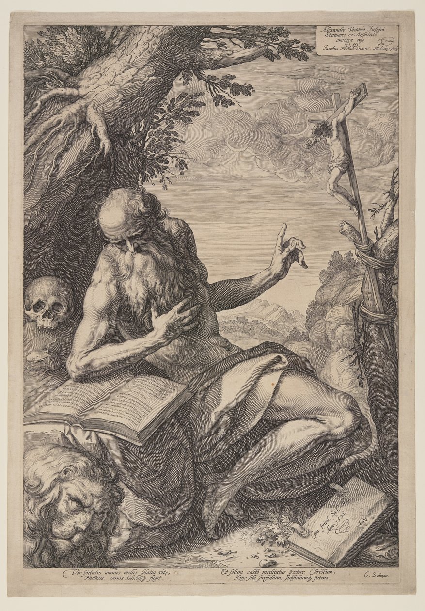 Sint-Jeroen door Hendrick Goltzius