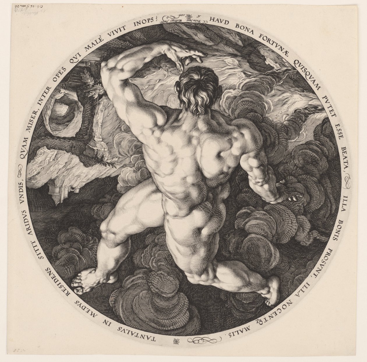 Tantalus door Hendrick Goltzius