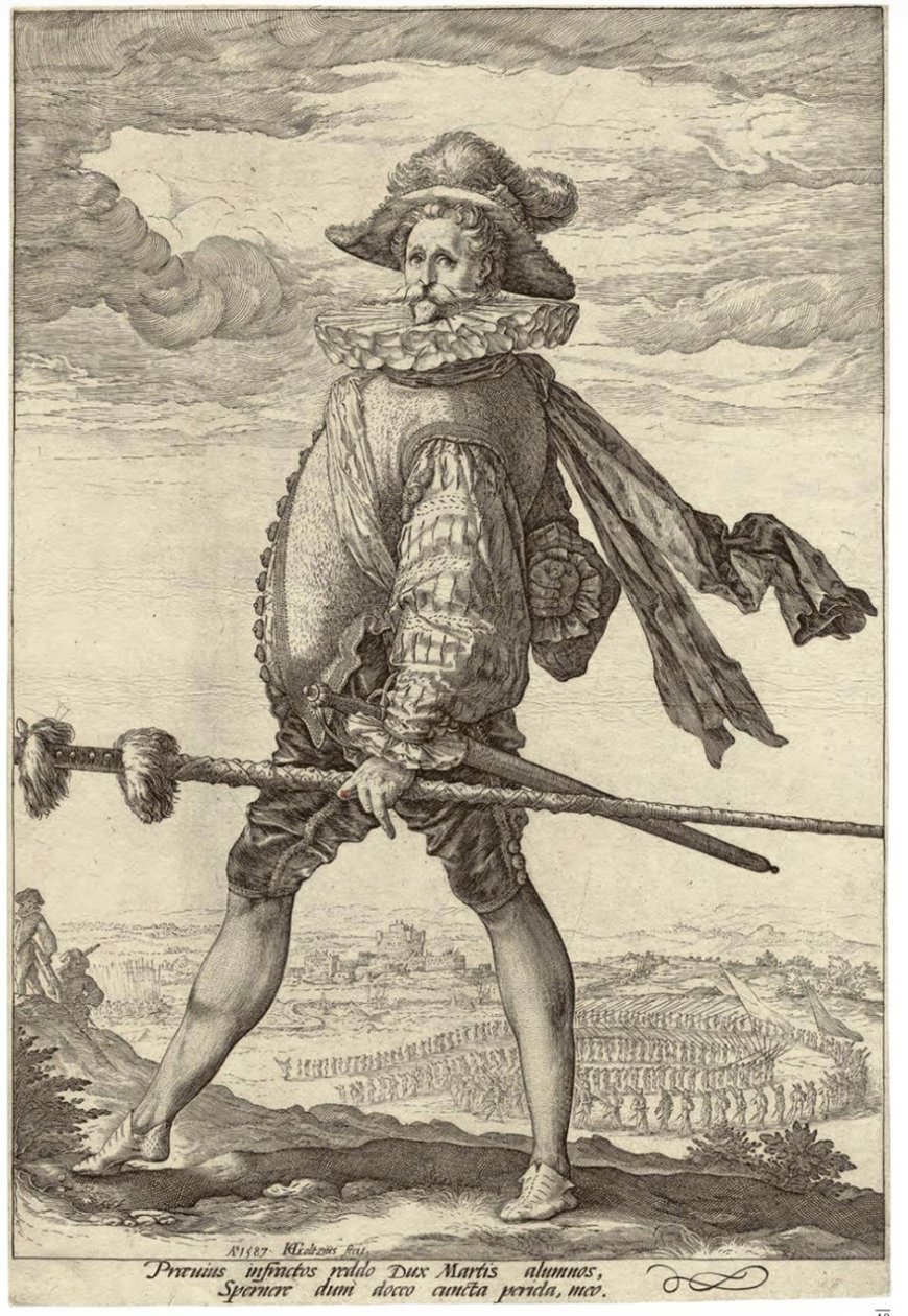 De kapitein van de infanterie door Hendrick Goltzius