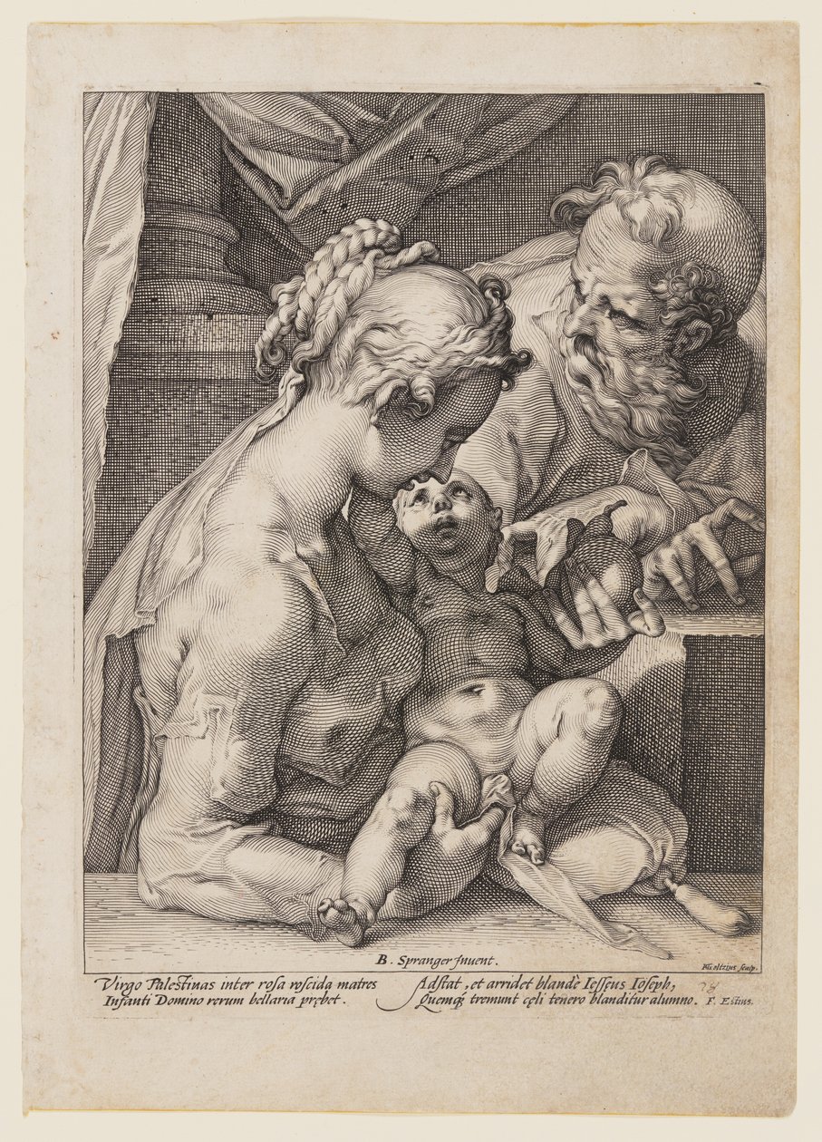 De Heilige Familie door Hendrick Goltzius