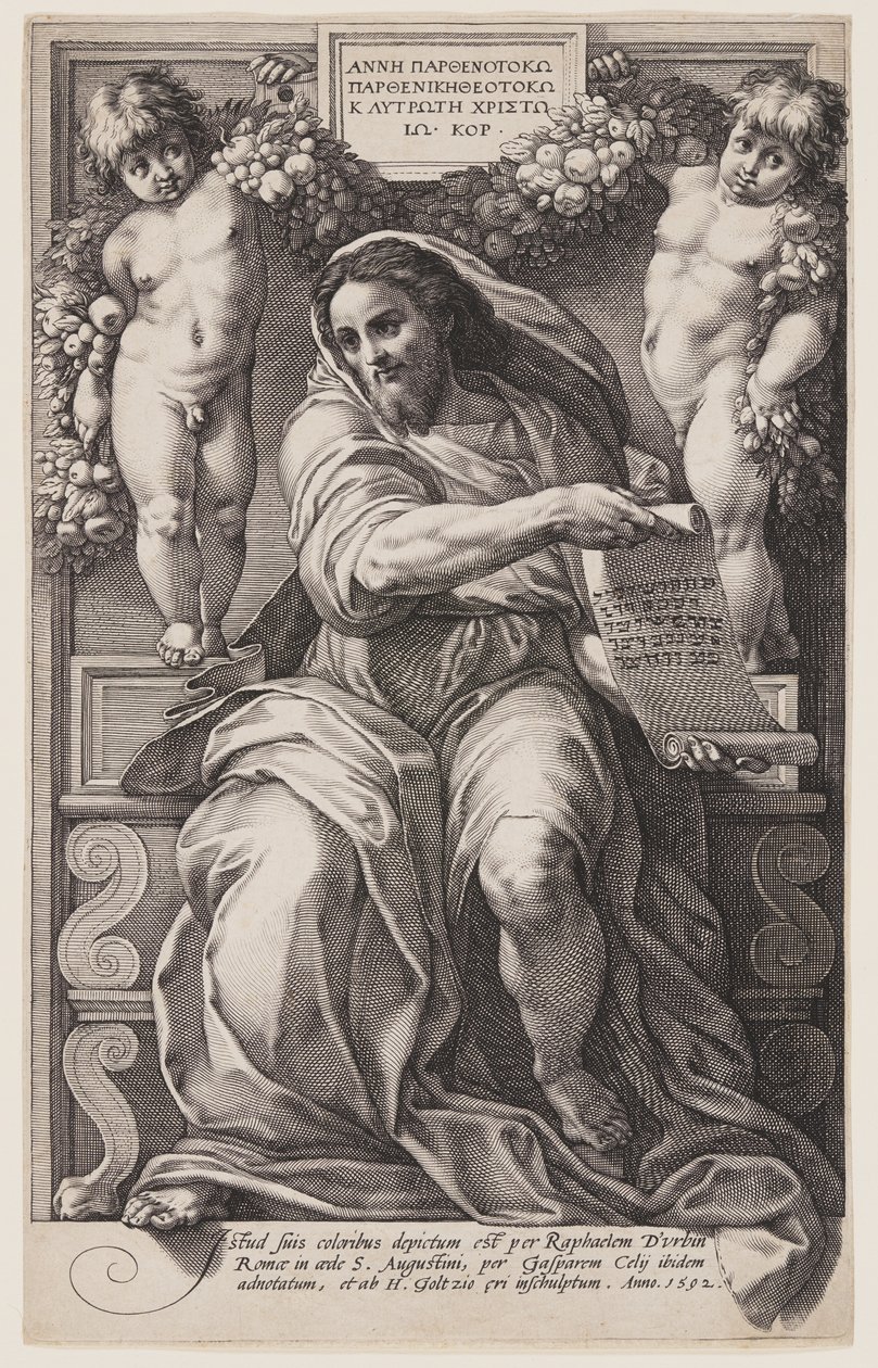 De profeet Jesaja door Hendrick Goltzius