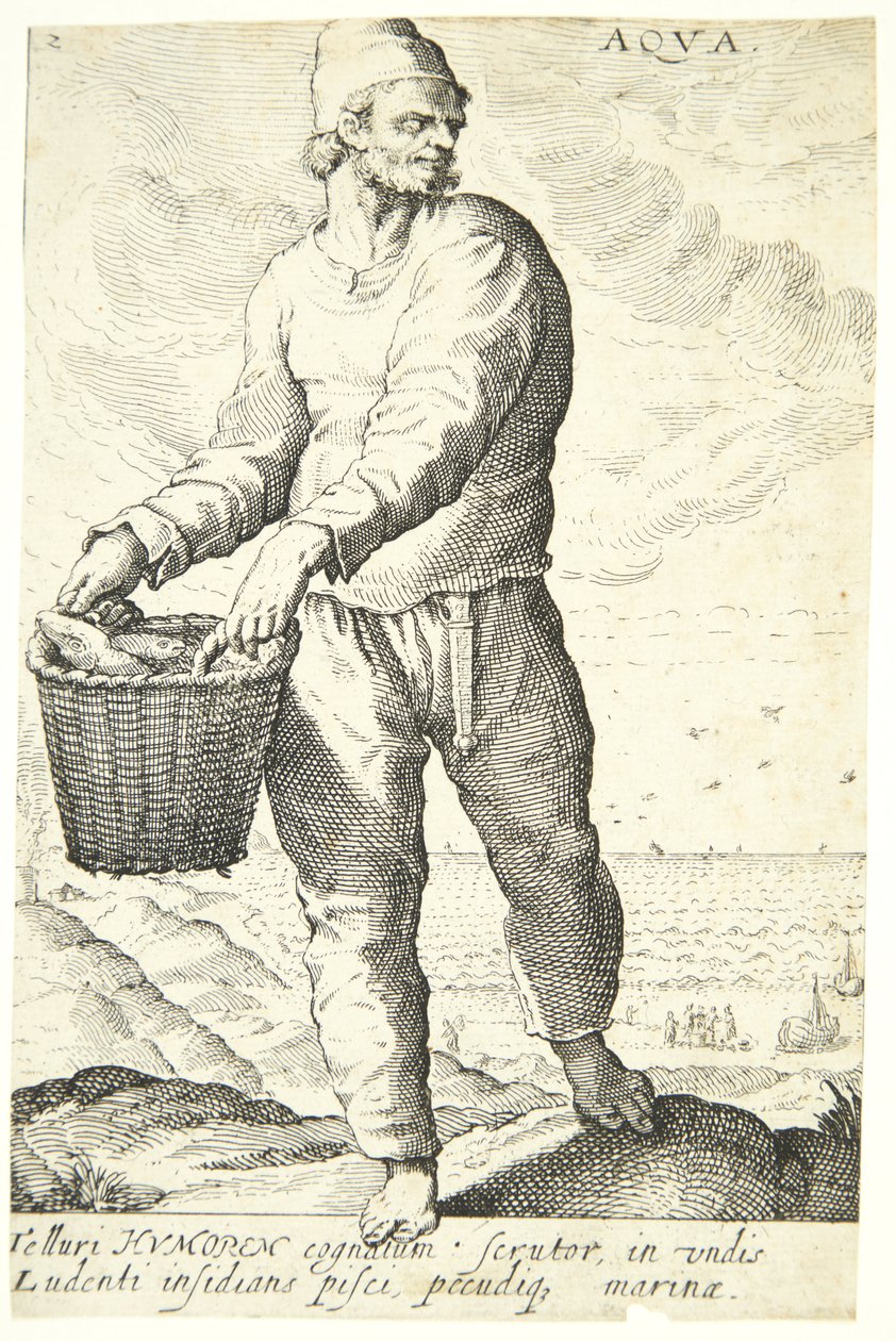 Water (Aqua) door Hendrick Goltzius