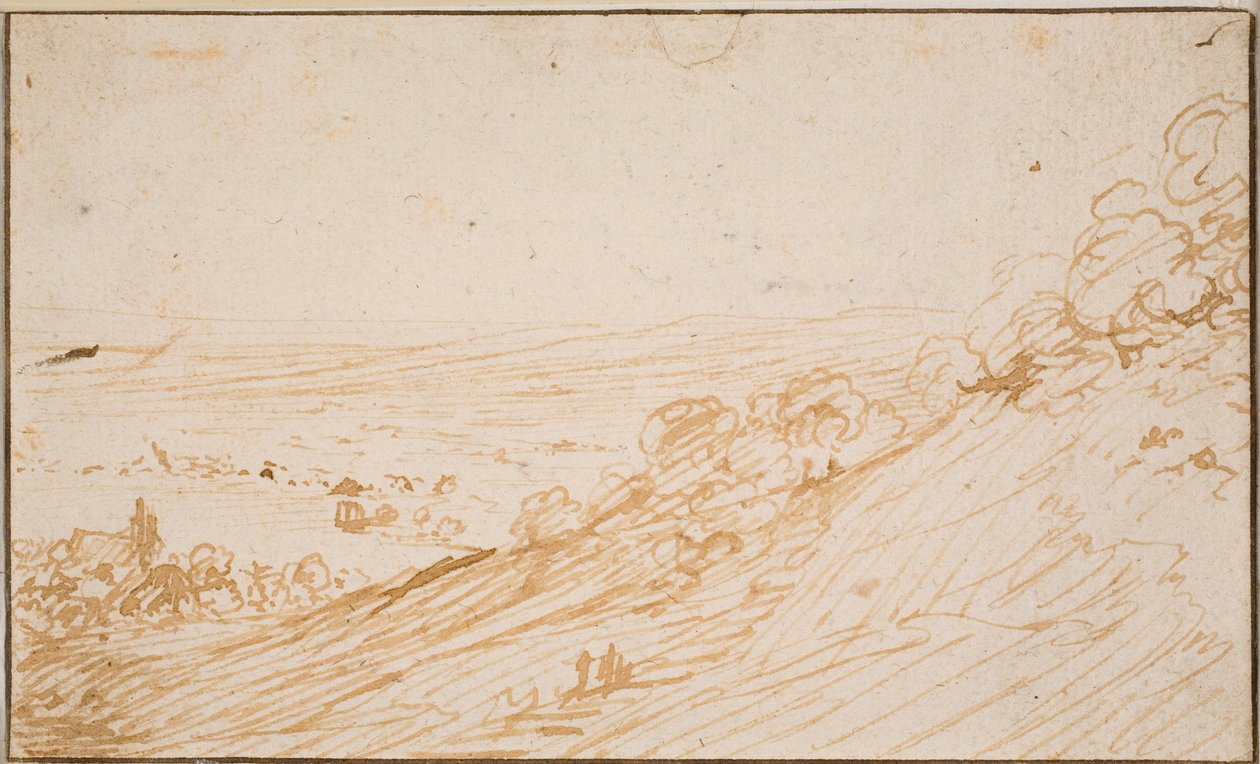 Landschap met Helling door Hendrick Goudt