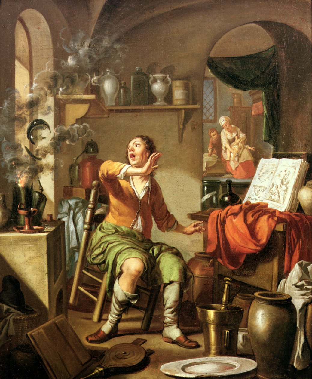 De Alchemist door Hendrick Heerschop or Herschop