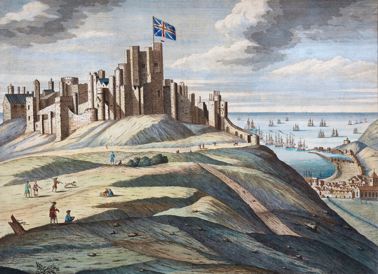 Kasteel van Dover in het begin van de 18e eeuw door Hendrick Hulsberg