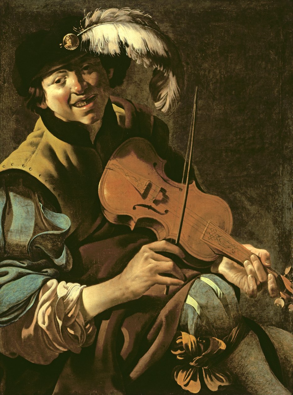 Een jongen met een viool, 1626 door Hendrick ter Brugghen
