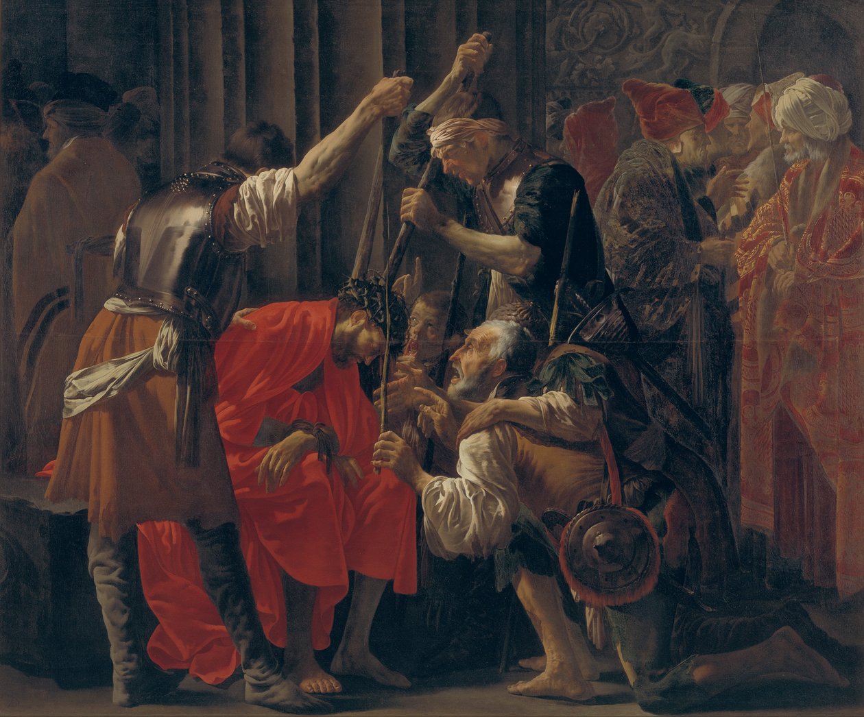 Christus met doornen gekroond door Hendrick ter Brugghen