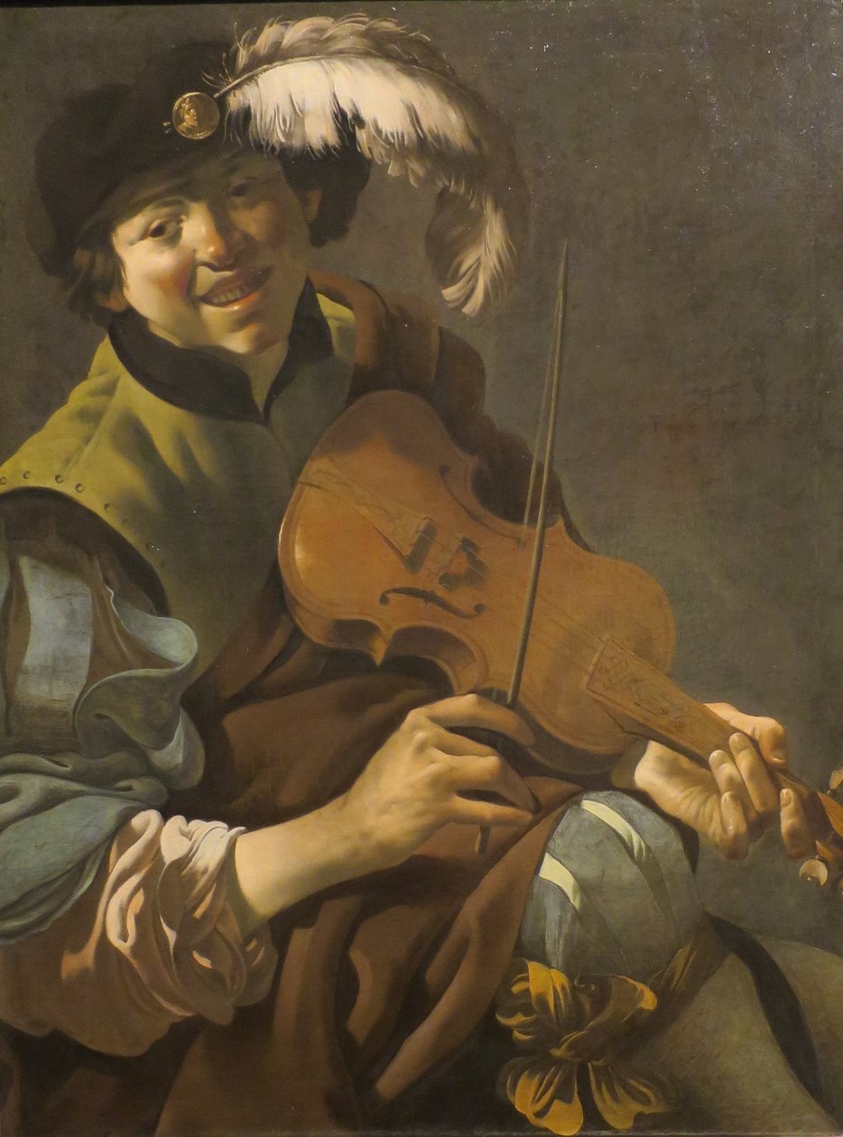 Dutch: Vioolspelende jongen A Boy Violinist door Hendrick ter Brugghen