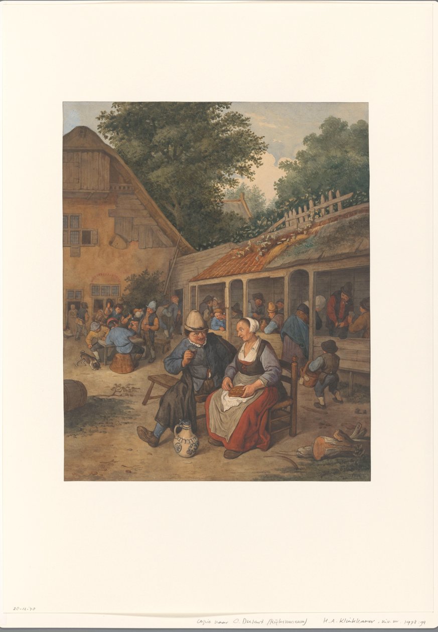 Boerenherberg door Hendrik Abraham Klinkhamer