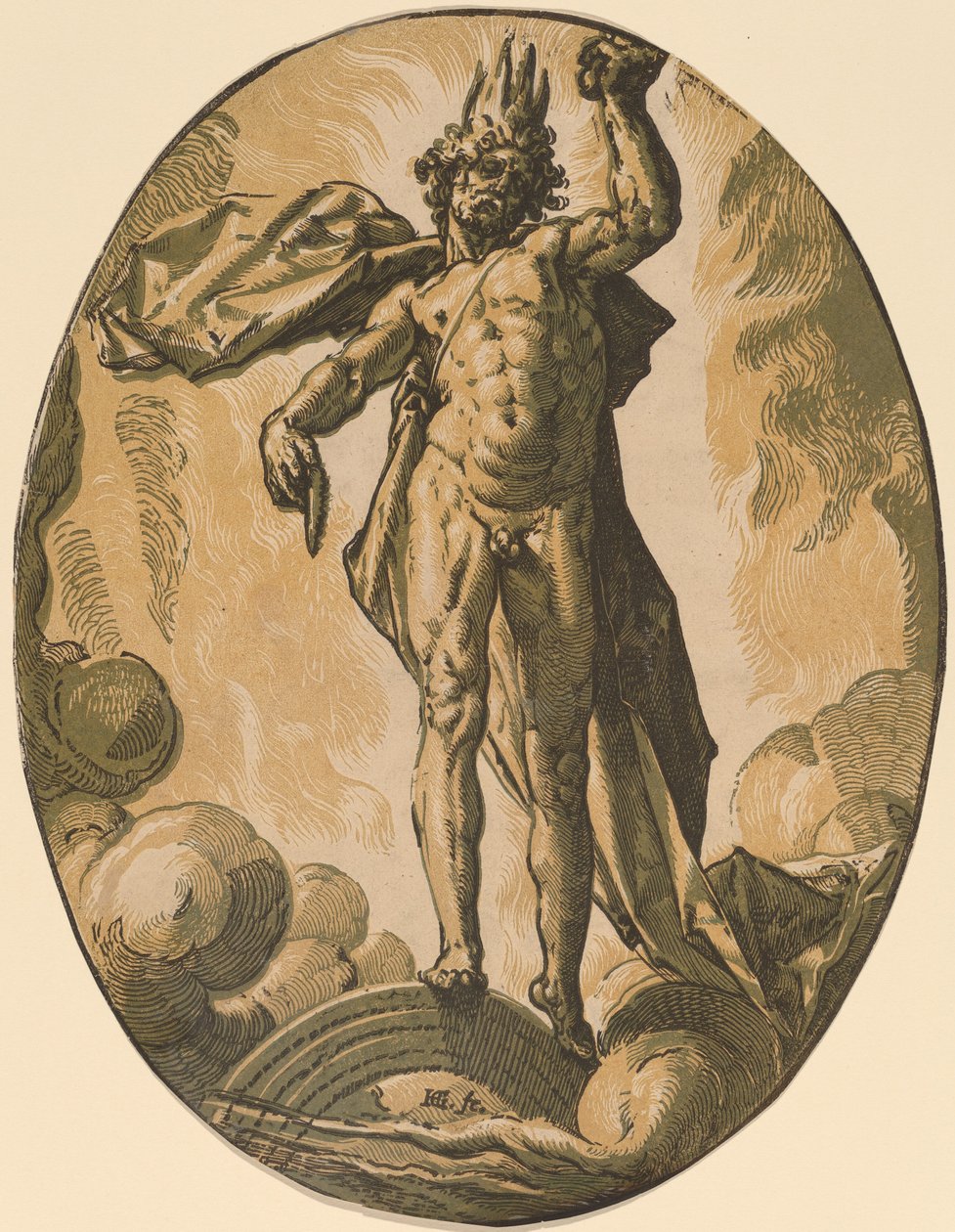 Aether door Hendrik Goltzius