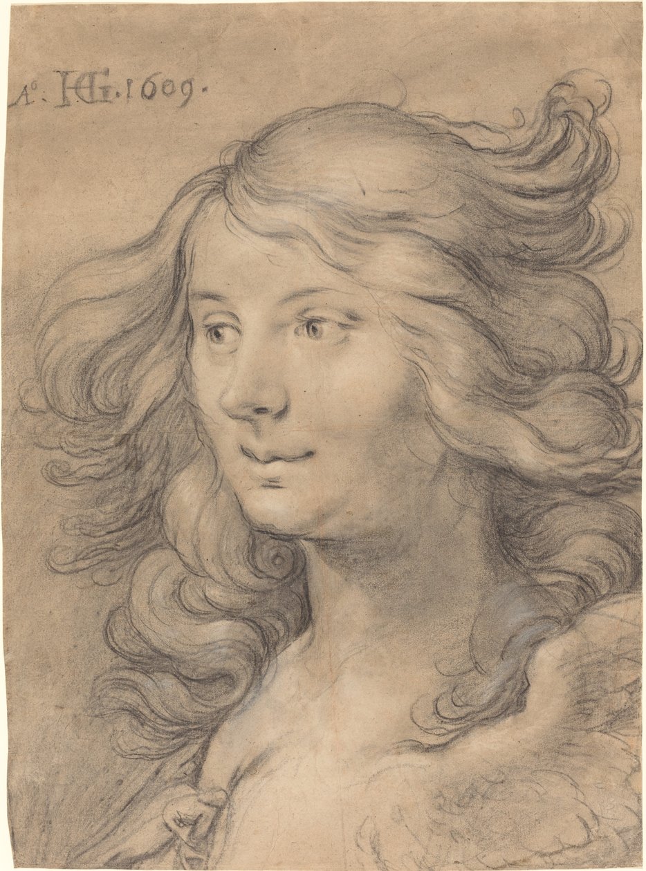 Hoofd van een sirene door Hendrik Goltzius