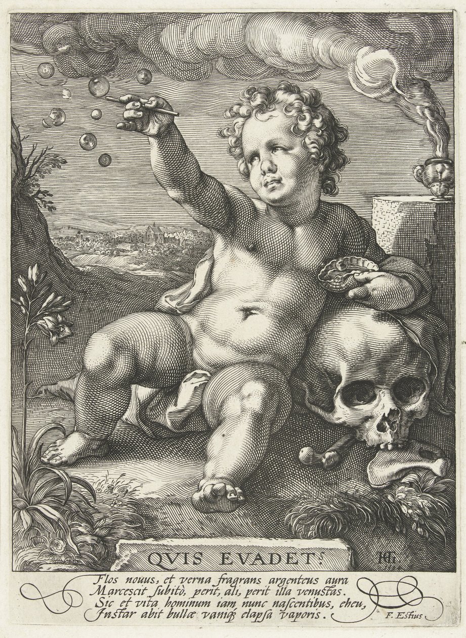 Homo Bulla, 1594 door Hendrik Goltzius