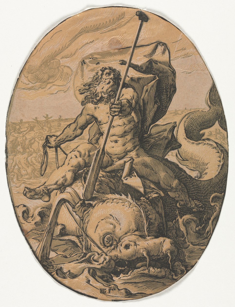 Neptunus door Hendrik Goltzius