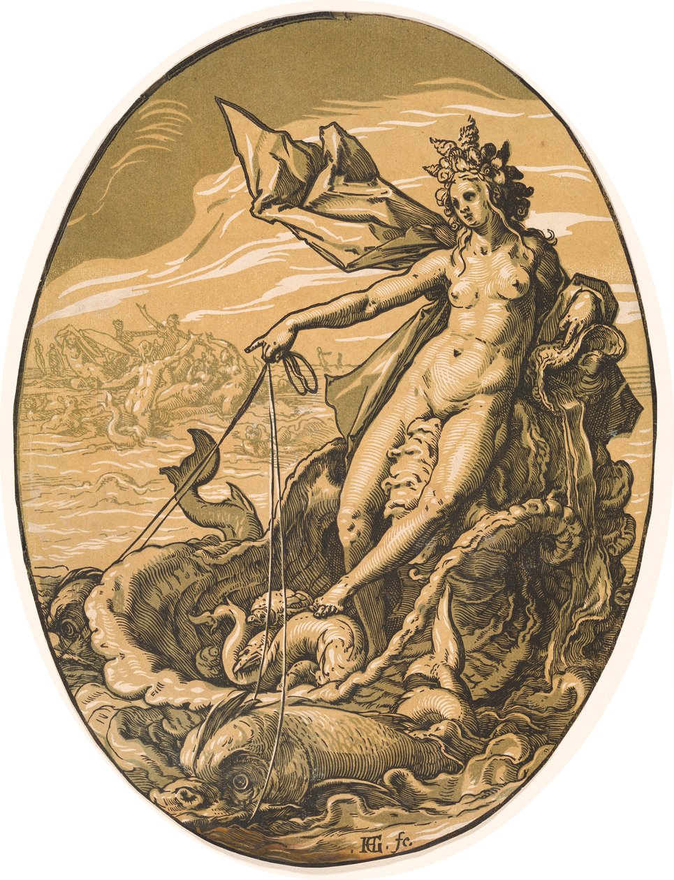 Tethys door Hendrik Goltzius