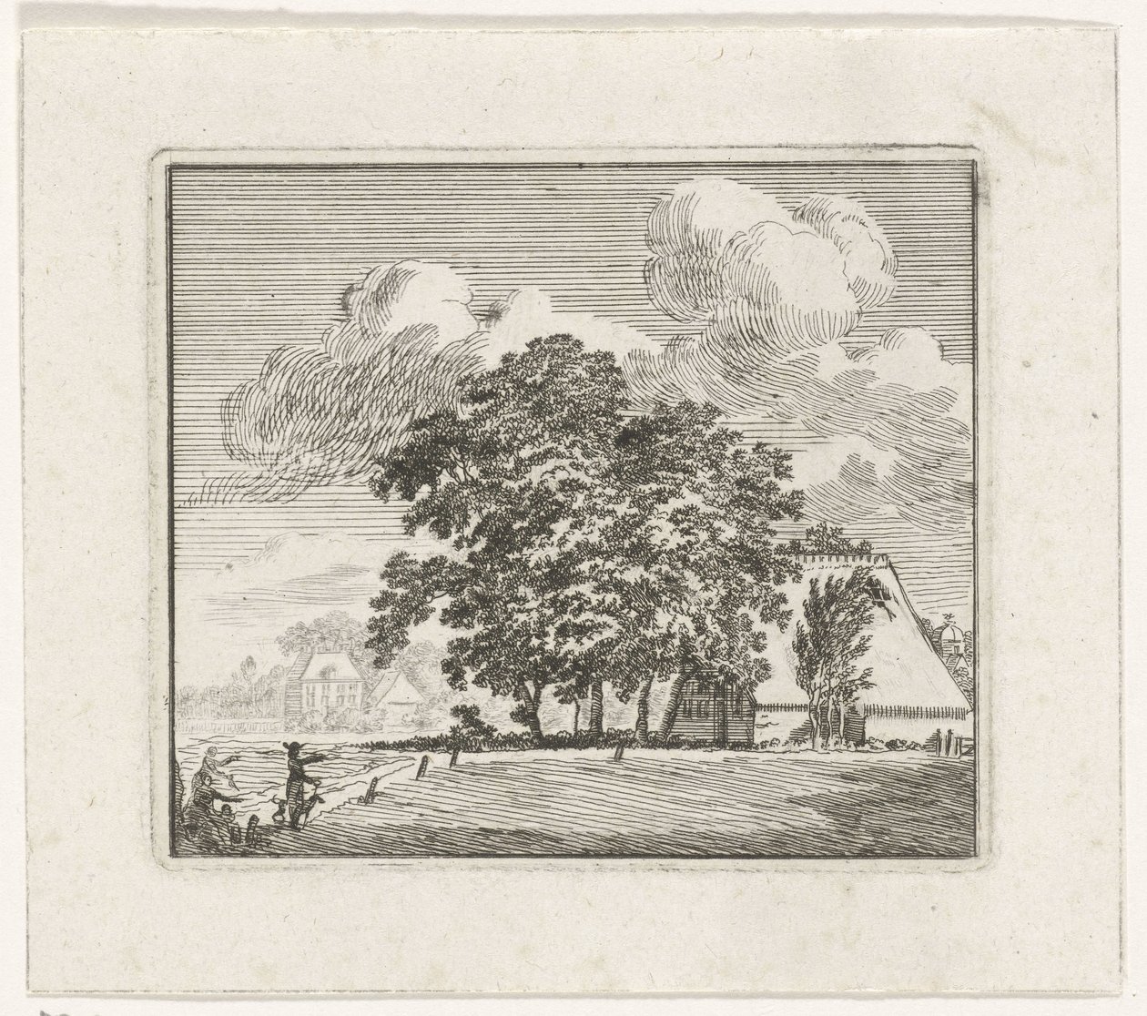 Boerderij in een landschap door Hendrik Hoogers
