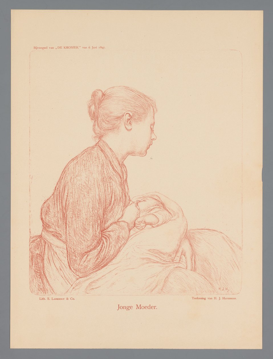 Jonge moeder door Hendrik Johannes Haverman