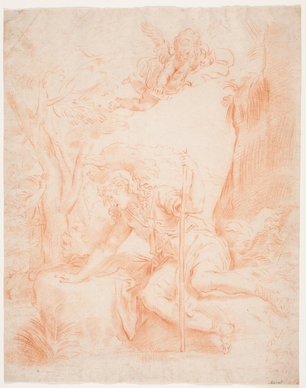 Narcissus bij de bron (Ovidius, Met.III, 415) door Hendrik Krock