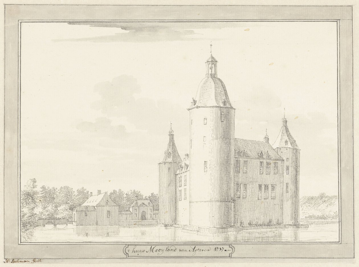 Het kasteel Mooyland door Hendrik Spilman