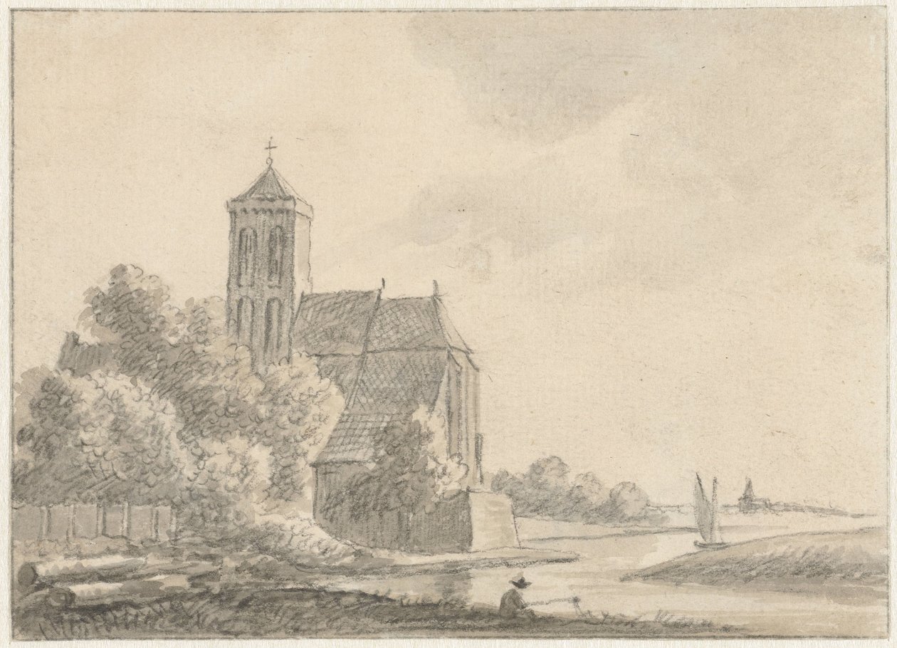 Gezicht op Cuijk door Hendrik Tavenier (possibly)