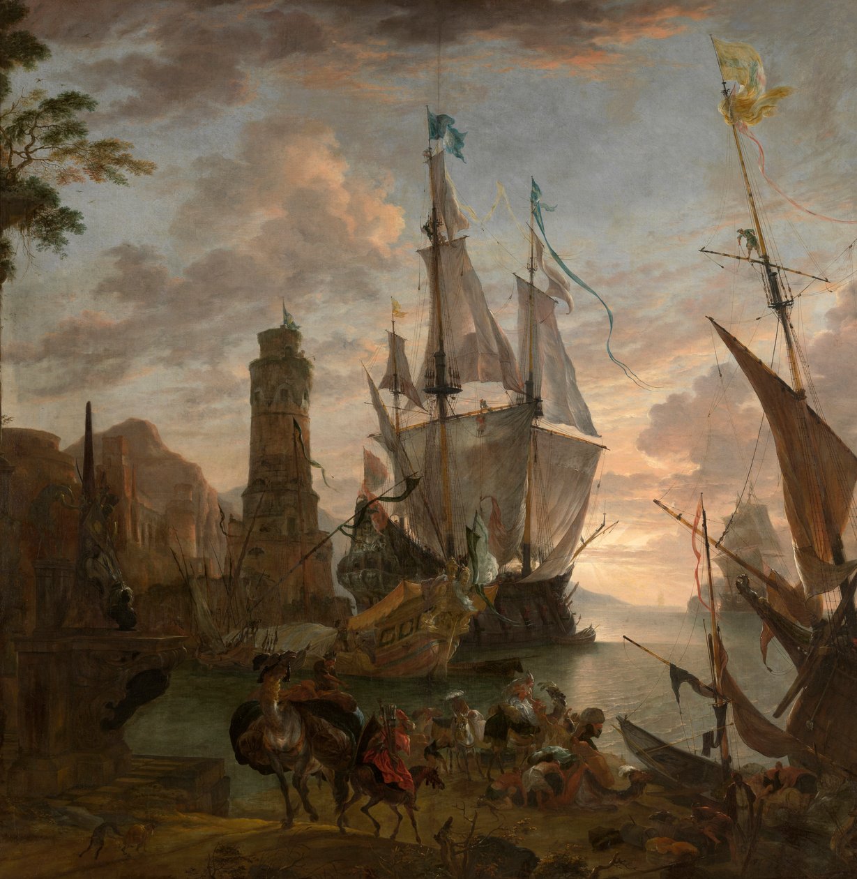 Oosterse havenstad door Hendrik van Minderhout