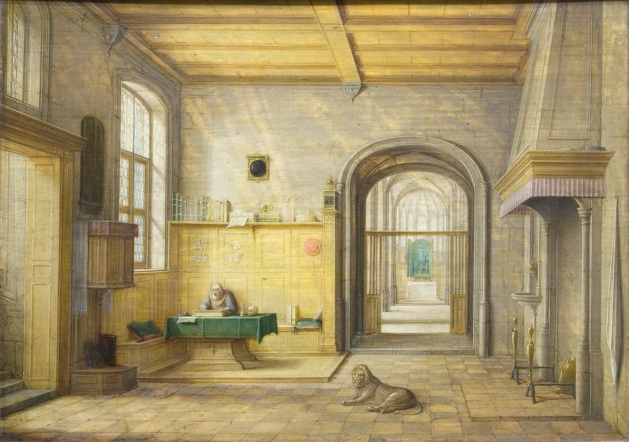 Sint Hiëronymus in Zijn Studie, 1624 door Hendrik van Steenwyck