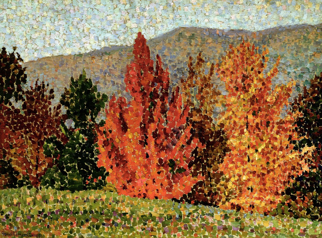 Herfstlandschap, ca. 1903 door Henri Edmond Cross