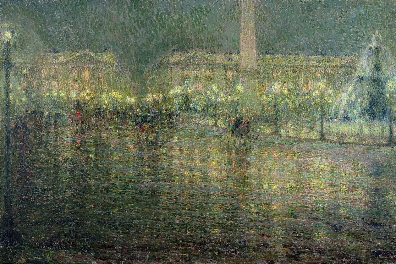 Place de la Concorde, c.1909 door Henri Eugene Augustin Le Sidaner