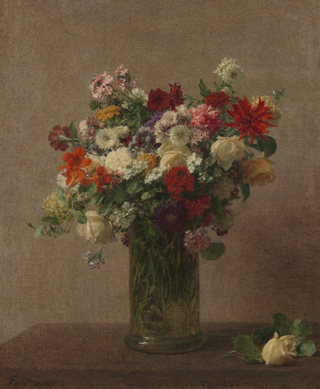 Bloemen uit Normandië door Ignace Henri Jean Fantin Latour