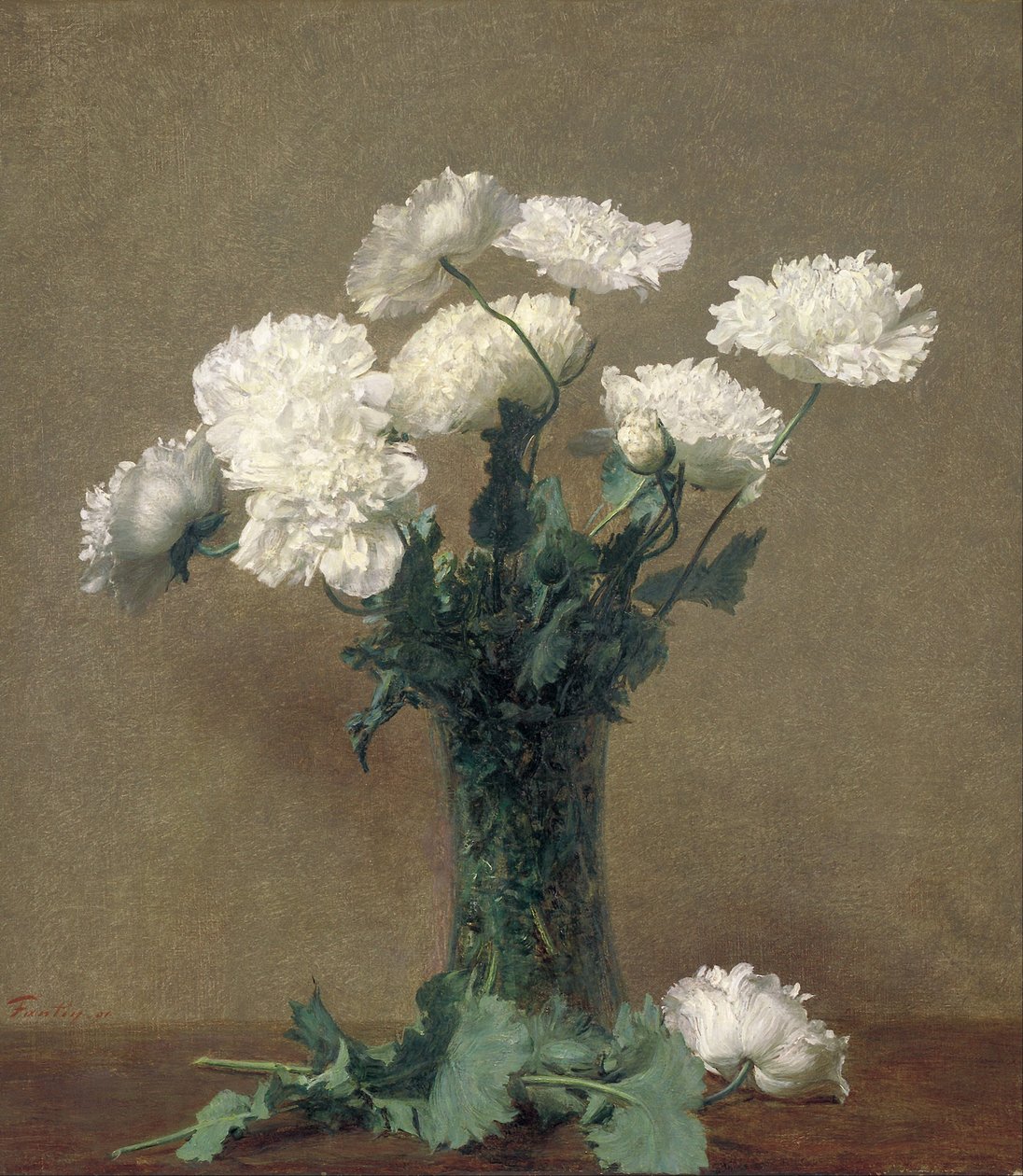 Klaprozen door Ignace Henri Jean Fantin Latour
