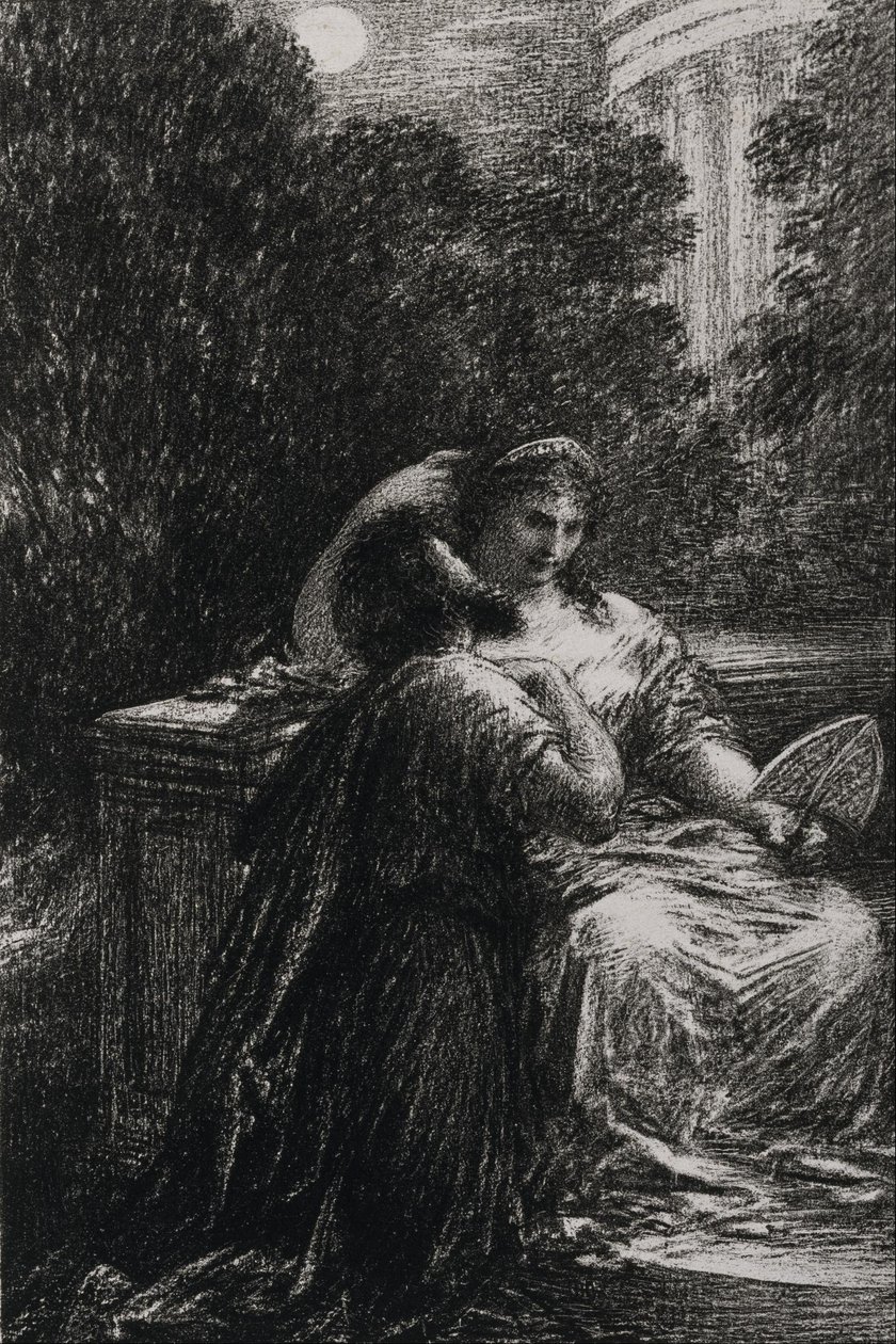 Trojans in Carthago, Act III door Ignace Henri Jean Fantin Latour