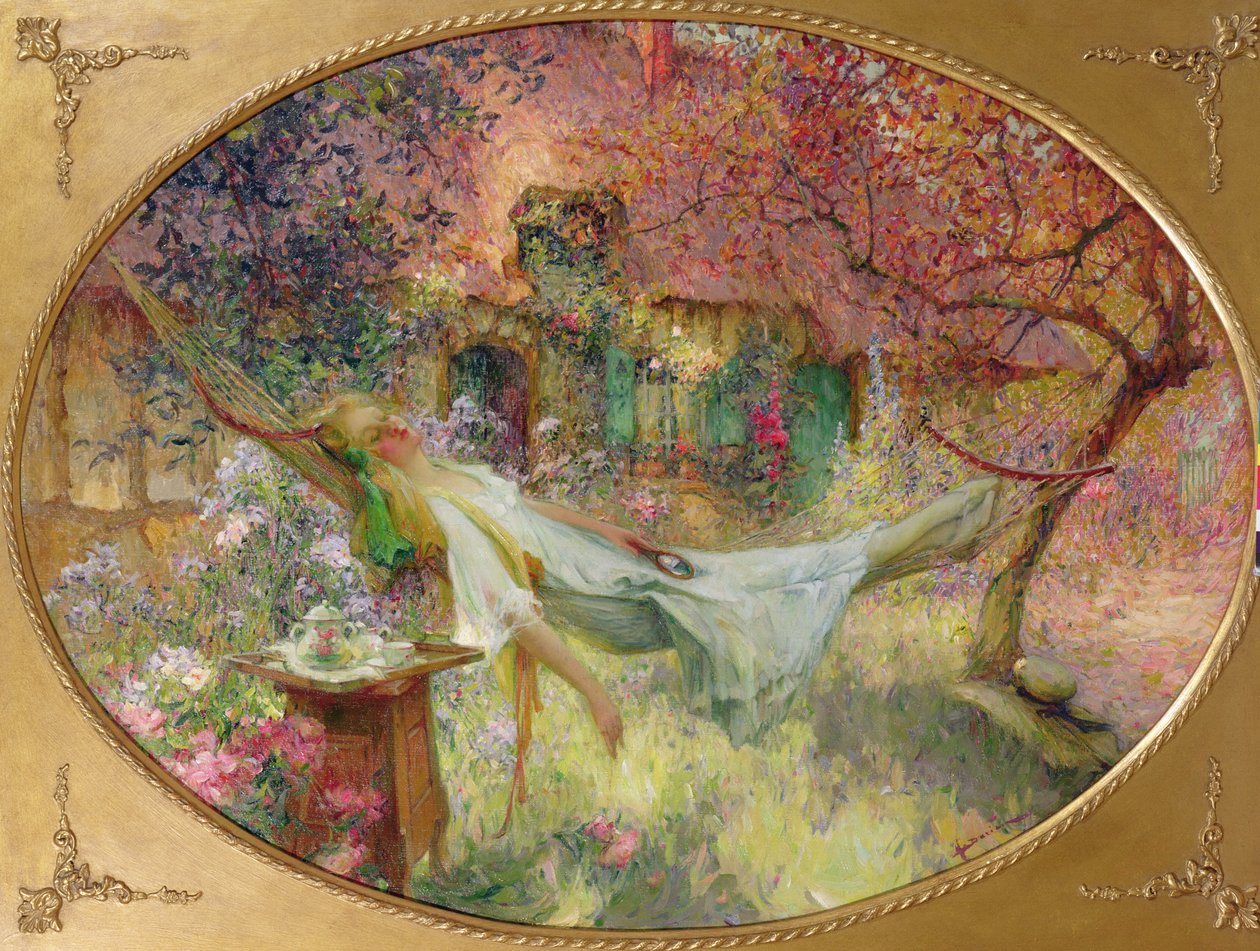 Zomer in de tuin door Henri Gaston Darien