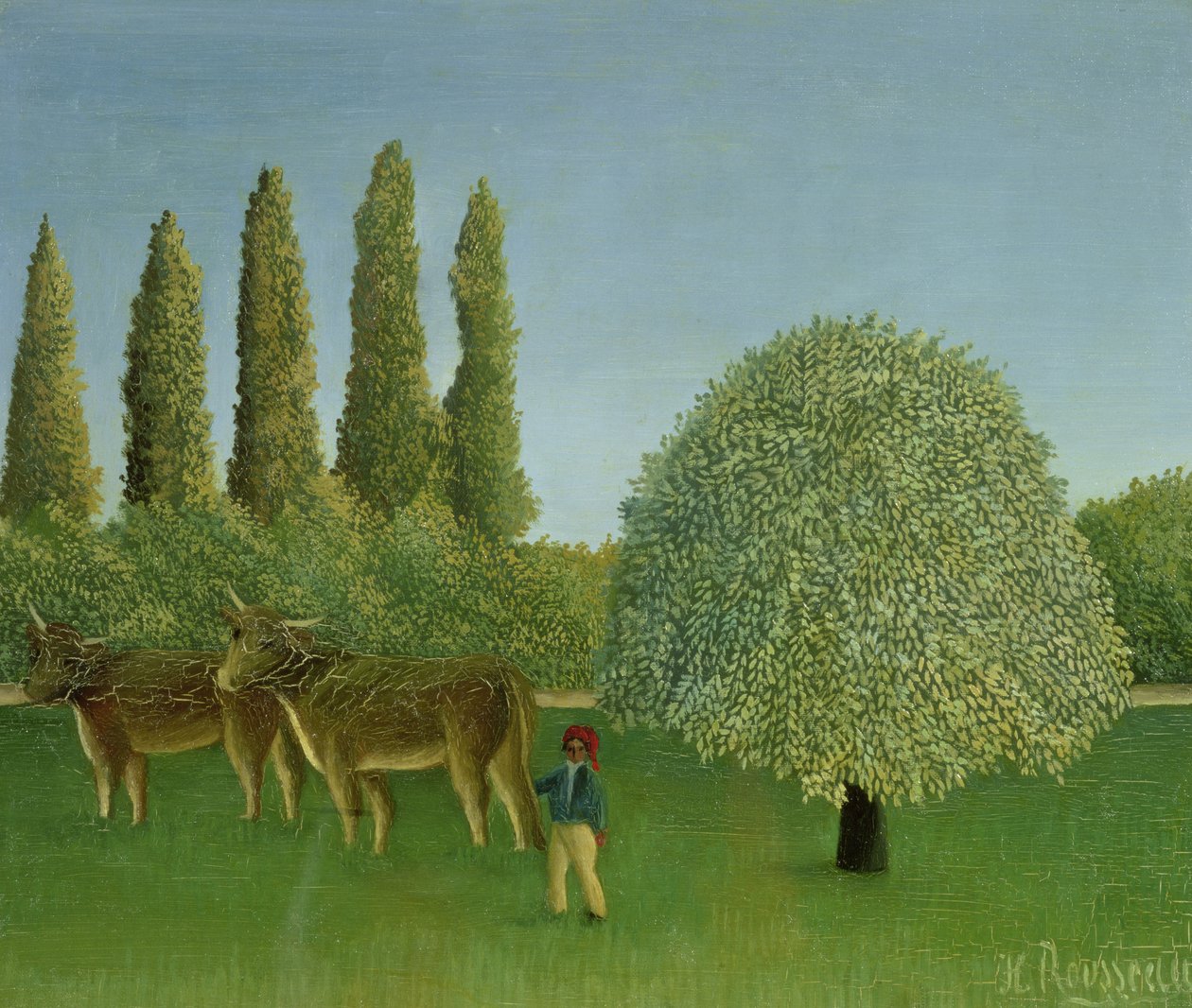 In de Velden, 1910 door Henri Rousseau