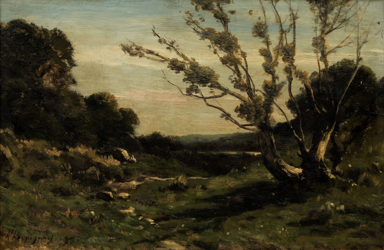 Ochtend in de Nievre door Henri Joseph Harpignies