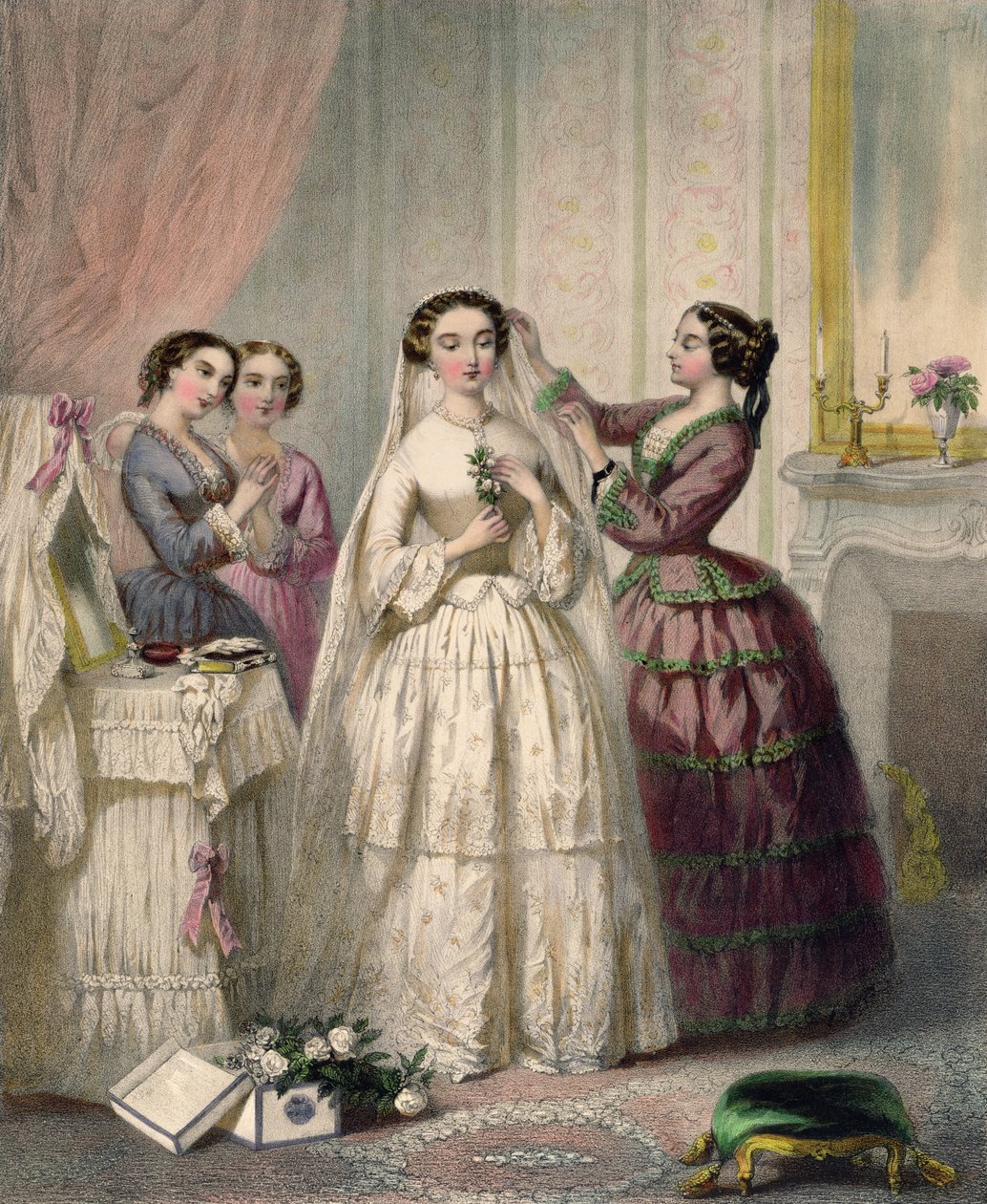 De bruid, gegraveerd door J. Battannier, 1852-53 door Henri Lafon