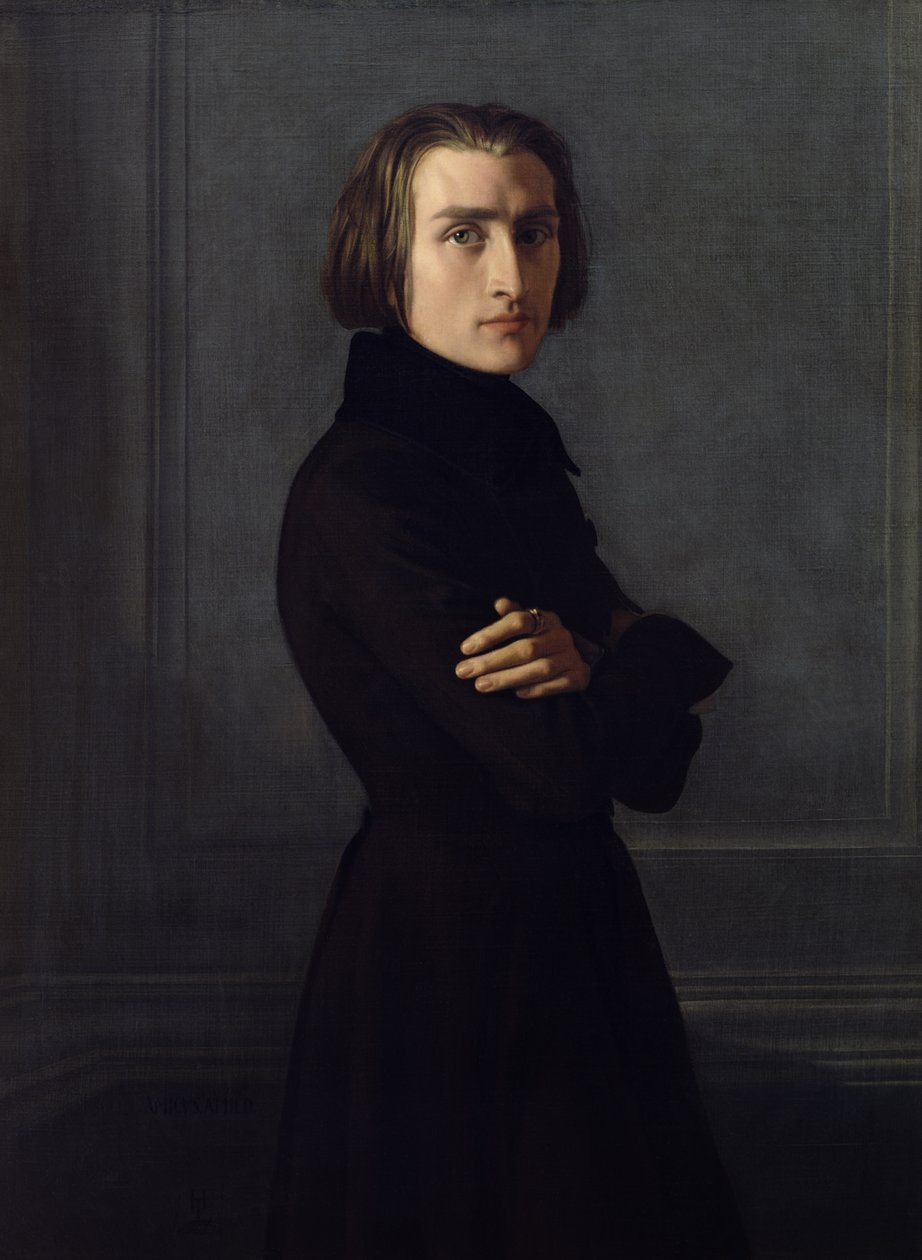 Portret van Franz Liszt (1811-86) 1839 door Henri Lehmann