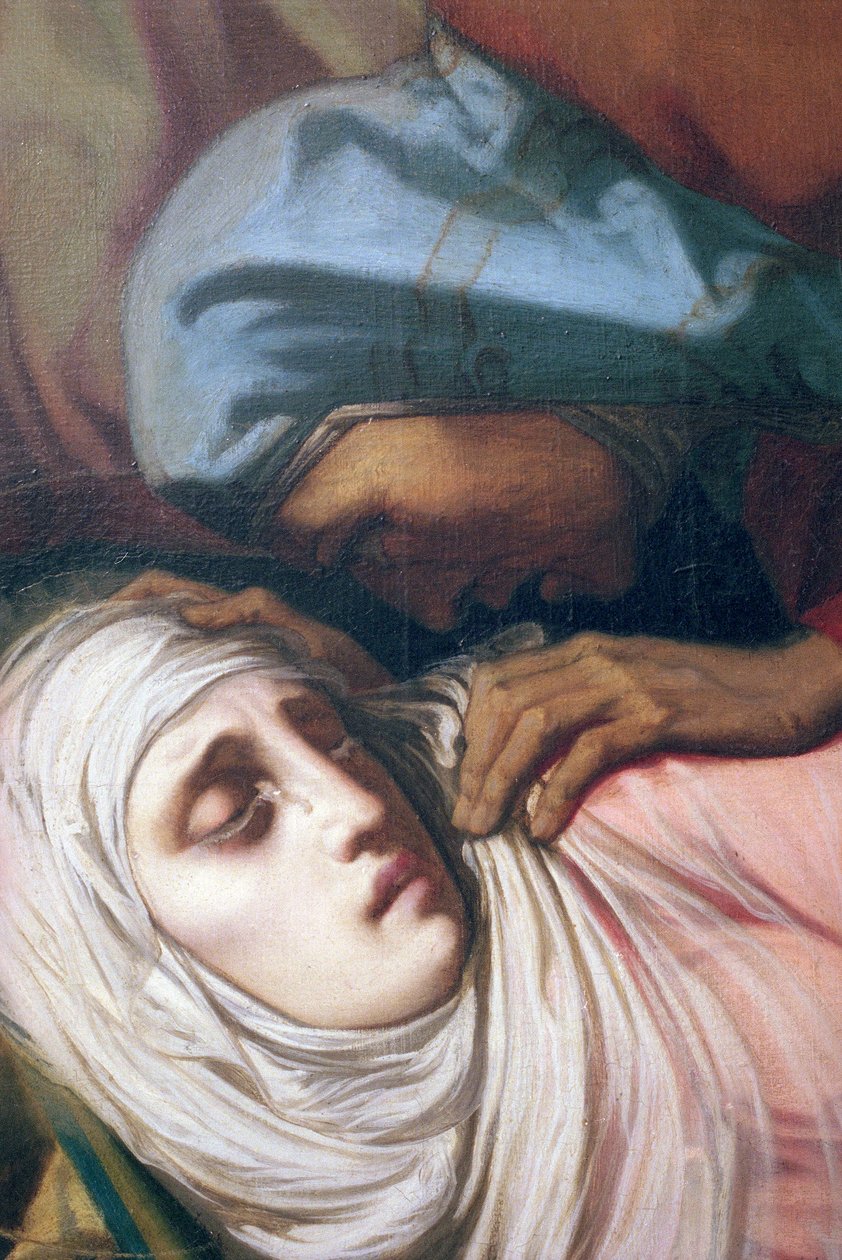 Maagd Maria aan de voet van het kruis, 1847 (detail) door Henri Lehmann