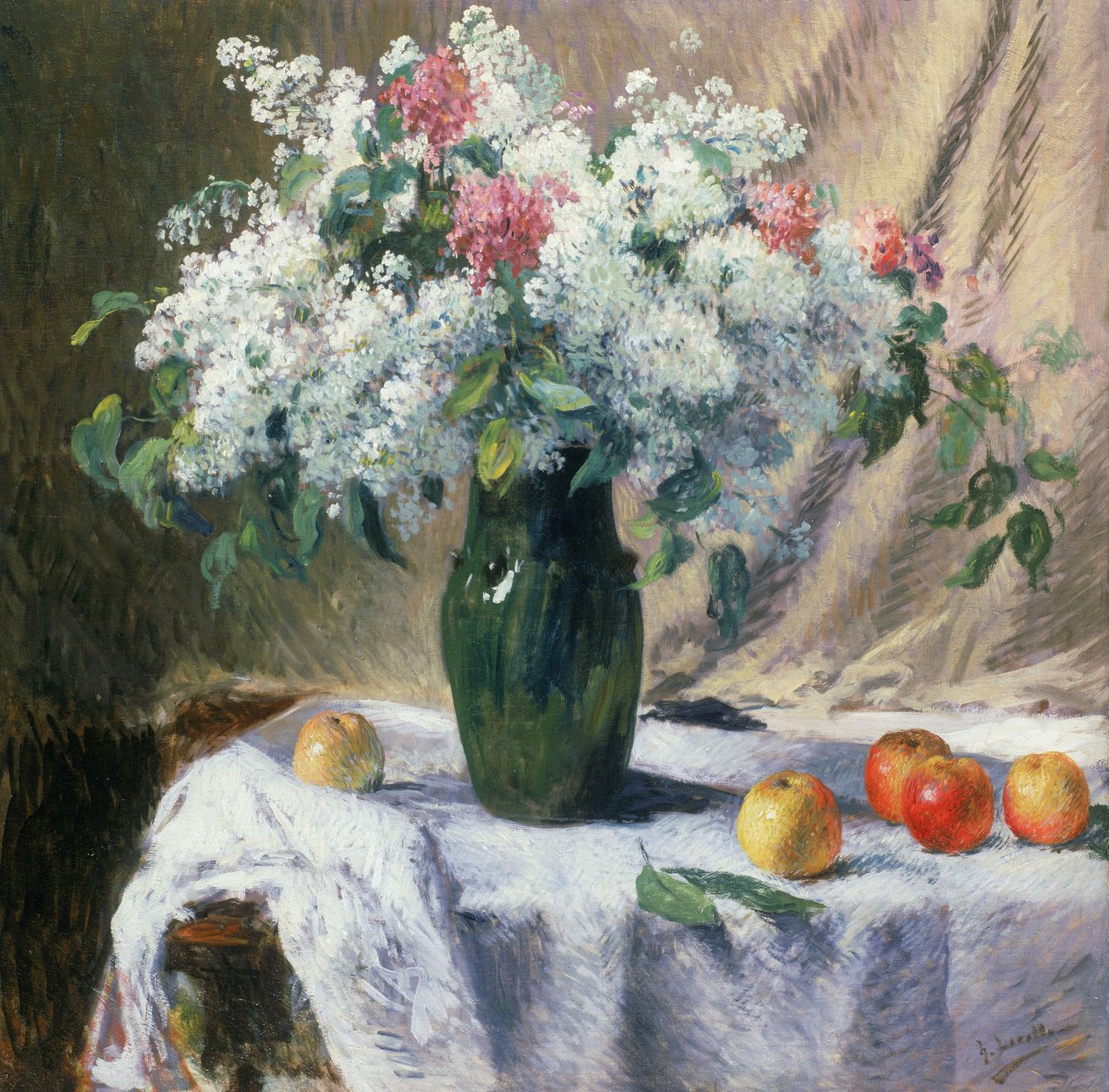 Vaas met bloemen door Henri Lerolle