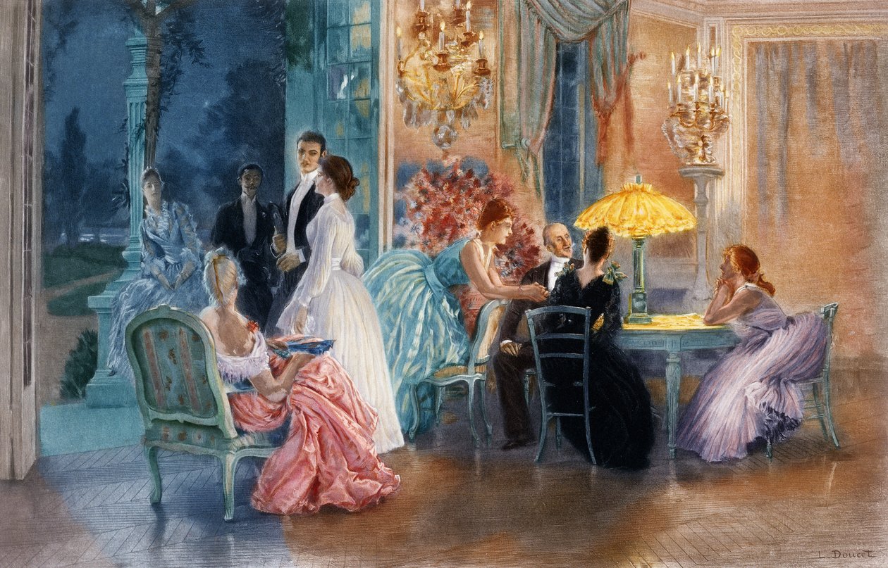 De Avond in het Kasteel, 1890 door Henri Lucien Doucet
