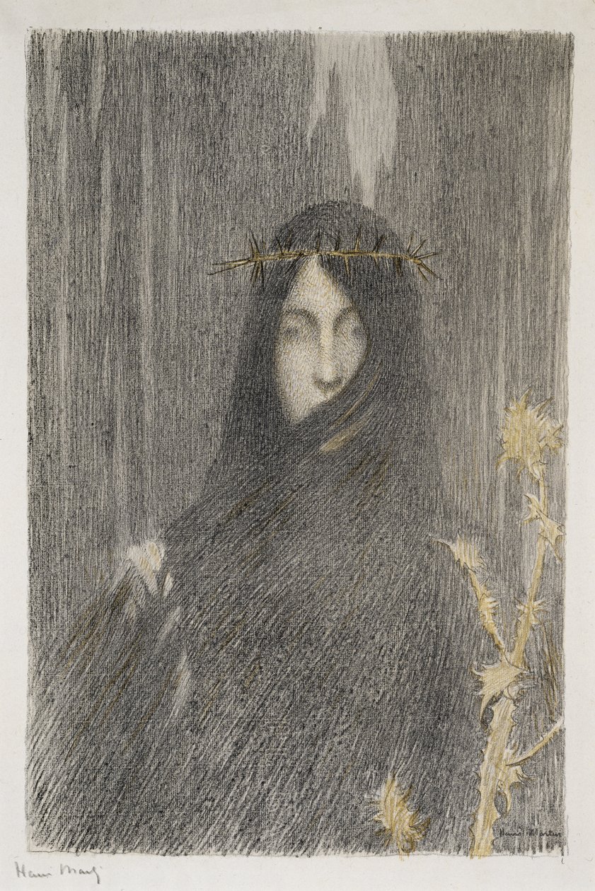 Tête de femme (Hoofd van een vrouw) door Henri Martin