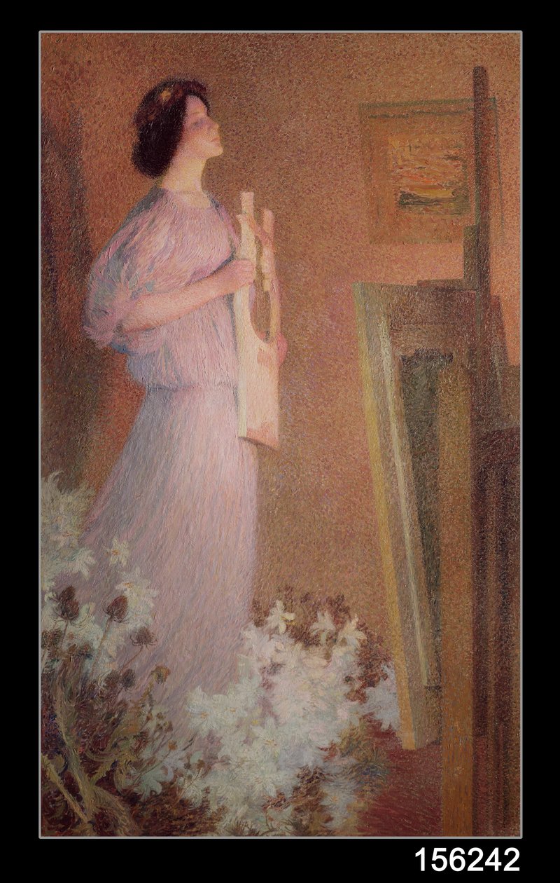 De muze van de schilder, ca. 1900 door Henri Martin