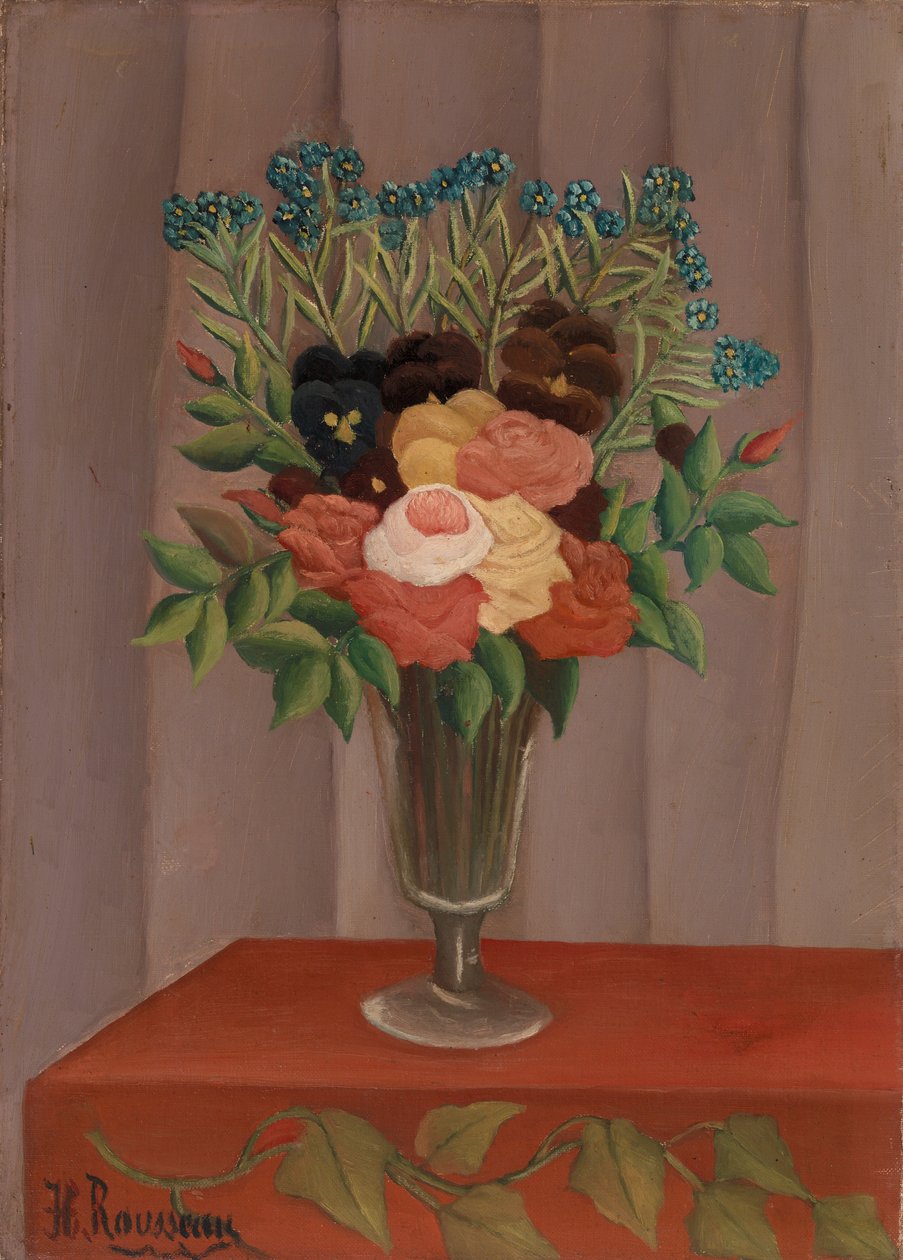 Boeket bloemen (Bouquet de fleurs) door Henri Rousseau