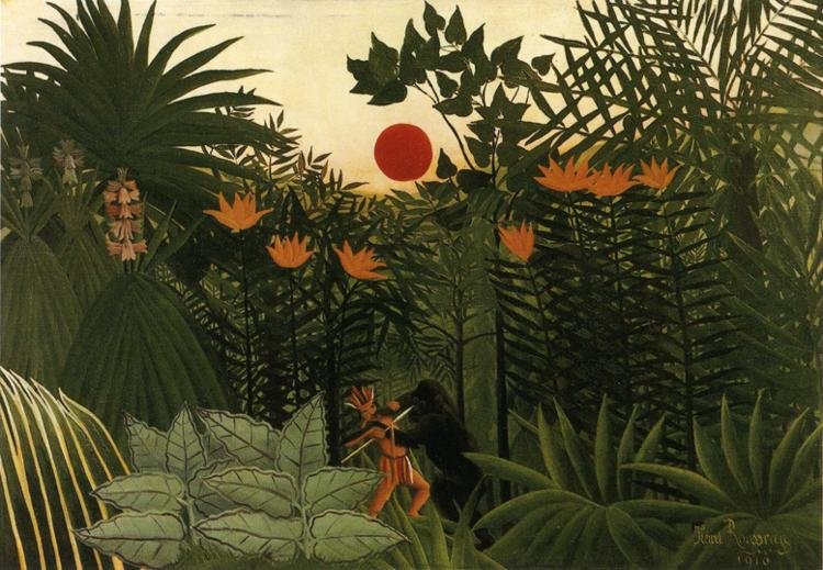 Tropisch landschap door Henri Rousseau